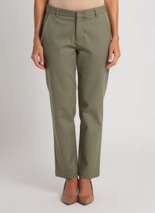 Pantalon chino taille normale taille normale vert YERSE femme