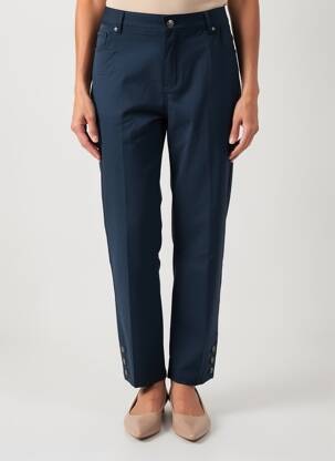 Pantalon droit stretch taille normale bleu ZHENZI femme
