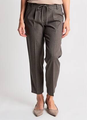 Pantalon slim taille élastique taille normale marron ONLY femme