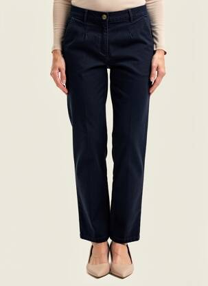 Pantalon slim taille élastique taille normale bleu LILY & ME femme