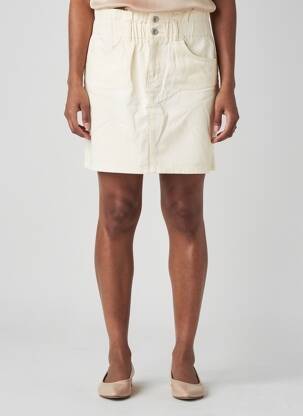 Jupe courte taille élastique blanc ONLY femme
