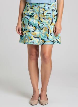 Jupe courte taille élastique bleu LILI SIDONIO femme