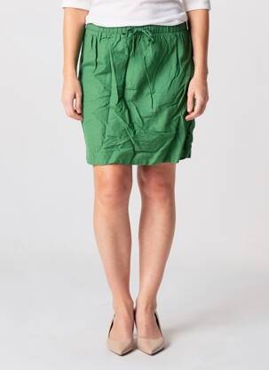 Jupe courte taille élastique vert PIECES femme