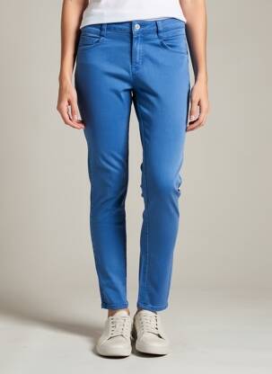 Pantalon slim stretch taille normale bleu C'EST BEAU LA VIE femme