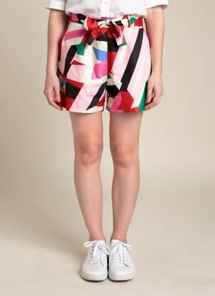 Short taille à pinces taille normale rose LILI SIDONIO femme