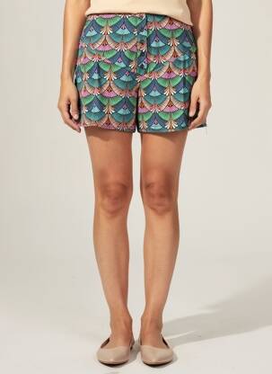 Short taille à pinces taille haute bleu MOLLY BRACKEN femme
