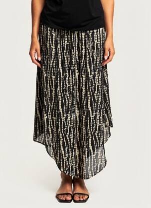 Jupe mi-longue taille normale noir LPB LES PETITES BOMBES  femme
