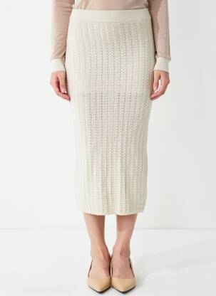 Jupe longue doublure beige TIFFOSI femme
