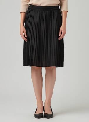 Jupe mi-longue taille normale noir LPB LES PETITES BOMBES  femme