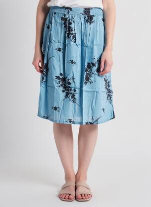 Jupe mi-longue taille normale bleu KAFFE femme