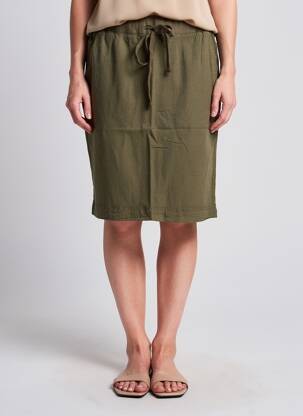 Jupe mi-longue taille normale vert KAFFE femme