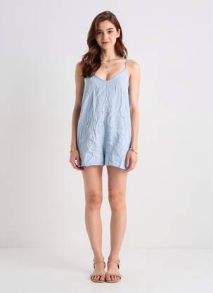 Combishort fines bretelles fines bretelles bleu TIFFOSI femme