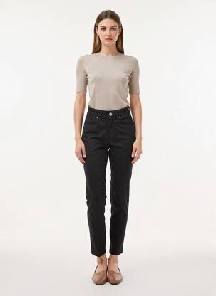 Pantalon slim tissage popeline taille normale noir NOIR'N'BLEU femme
