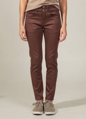 Pantalon slim tissage popeline taille normale marron ONE SIZE FILTS ALL femme