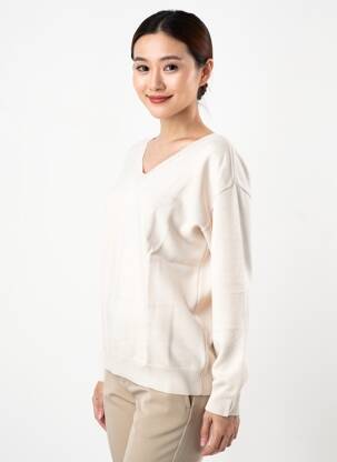 Pull coupe droite manches longues beige ZILCH femme