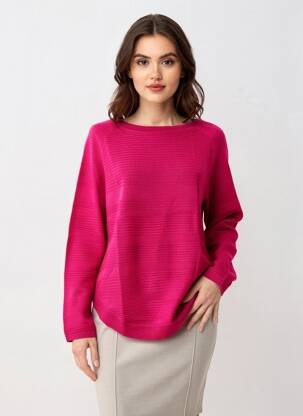 Pull col rond manches longues rose ONLY femme