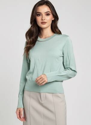 Pull coupe cintrée manches longues vert TIFFOSI femme