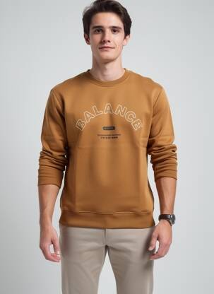Sweat-shirt stretch manches longues marron TIFFOSI homme