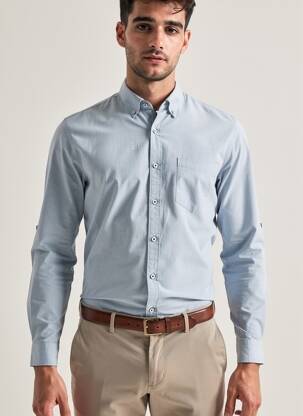 Chemise manches longues poches bleu TIFFOSI homme