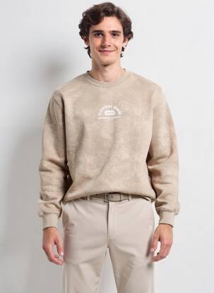 Sweat-shirt sérigraphie floquée manches longues marron TIFFOSI homme