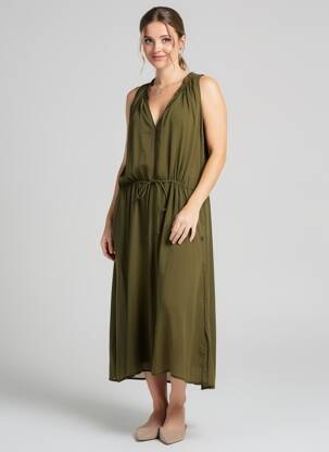 Robe longue sans manche sans manche vert FREEMAN T.PORTER femme