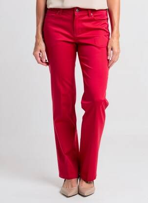 Pantalon slim tissage popeline taille normale rouge PIERRE CARDIN femme