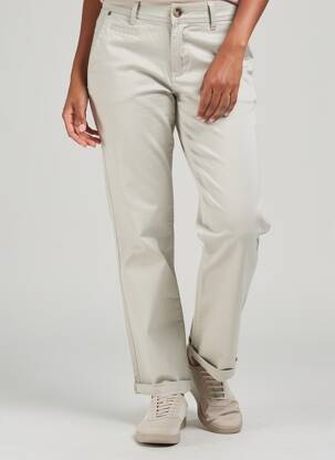 Pantalon chino tissage popeline taille normale gris FREEMAN T.PORTER femme