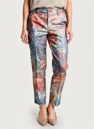 Pantalon 7/8 taille à pinces taille normale orange FREEMAN T.PORTER femme