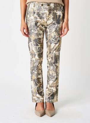 Pantalon droit stretch taille normale vert FREEMAN T.PORTER femme