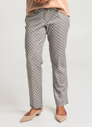 Pantalon slim taille élastique taille normale gris OLSEN femme