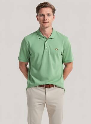 Polo stretch manches courtes vert LYLE & SCOTT homme