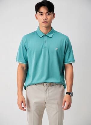 Polo tissage jersey manches courtes vert OXBOW homme