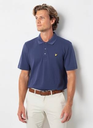 Polo stretch manches courtes bleu LYLE & SCOTT homme