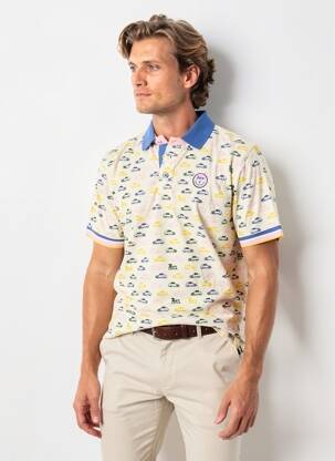 Polo tissage jersey manches courtes bleu RUCKFIELD homme