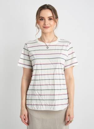 T-shirt coupe droite manches courtes blanc WHITE STUFF femme
