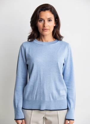 Pull coupe droite manches longues bleu WHITE STUFF femme