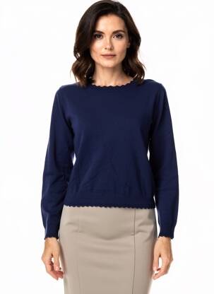 Pull coupe cintrée manches longues bleu MOLLY BRACKEN femme