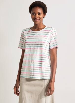 T-shirt coupe droite manches courtes blanc WHITE STUFF femme