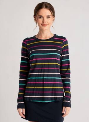 T-shirt manches longues manches longues bleu WHITE STUFF femme
