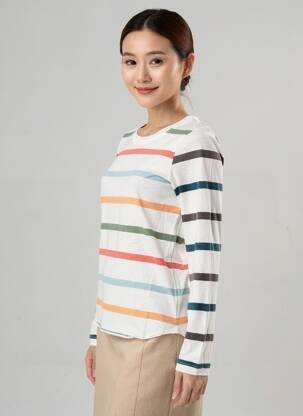 T-shirt manches longues manches longues blanc WHITE STUFF femme