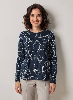 T-shirt manches longues manches longues bleu WHITE STUFF femme