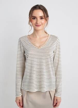 T-shirt manches longues manches longues beige MOLLY BRACKEN femme