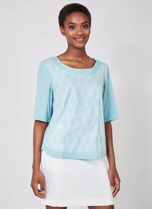 T-shirt coupe droite manches courtes bleu WHITE STUFF femme
