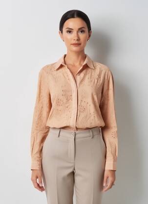 Chemisier coupe cintrée manches longues rose PAKO LITTO femme