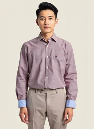 Chemise manches longues poches rouge SERGE BLANCO homme