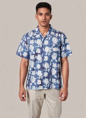 Chemise manches courtes poches bleu SERGE BLANCO homme