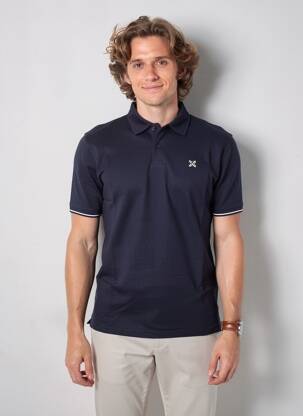 Polo tissage jersey manches courtes bleu OXBOW homme