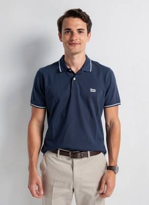 Polo stretch manches courtes bleu LEE homme