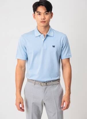 Polo stretch manches courtes bleu WRANGLER homme