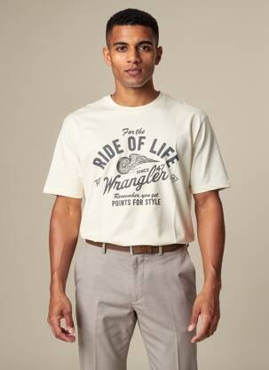 T-shirt stretch manches courtes blanc WRANGLER homme